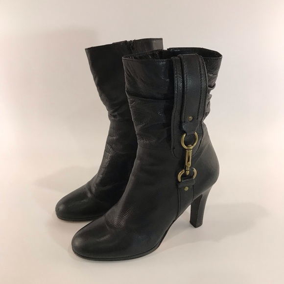 Coach Shoes - Coach torree Black Leather Boots